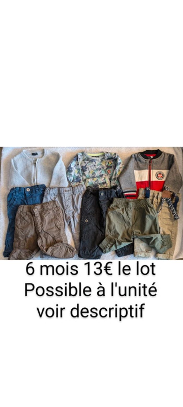 Lot vêtements Gilet - Pull - Veste et Pantalons
