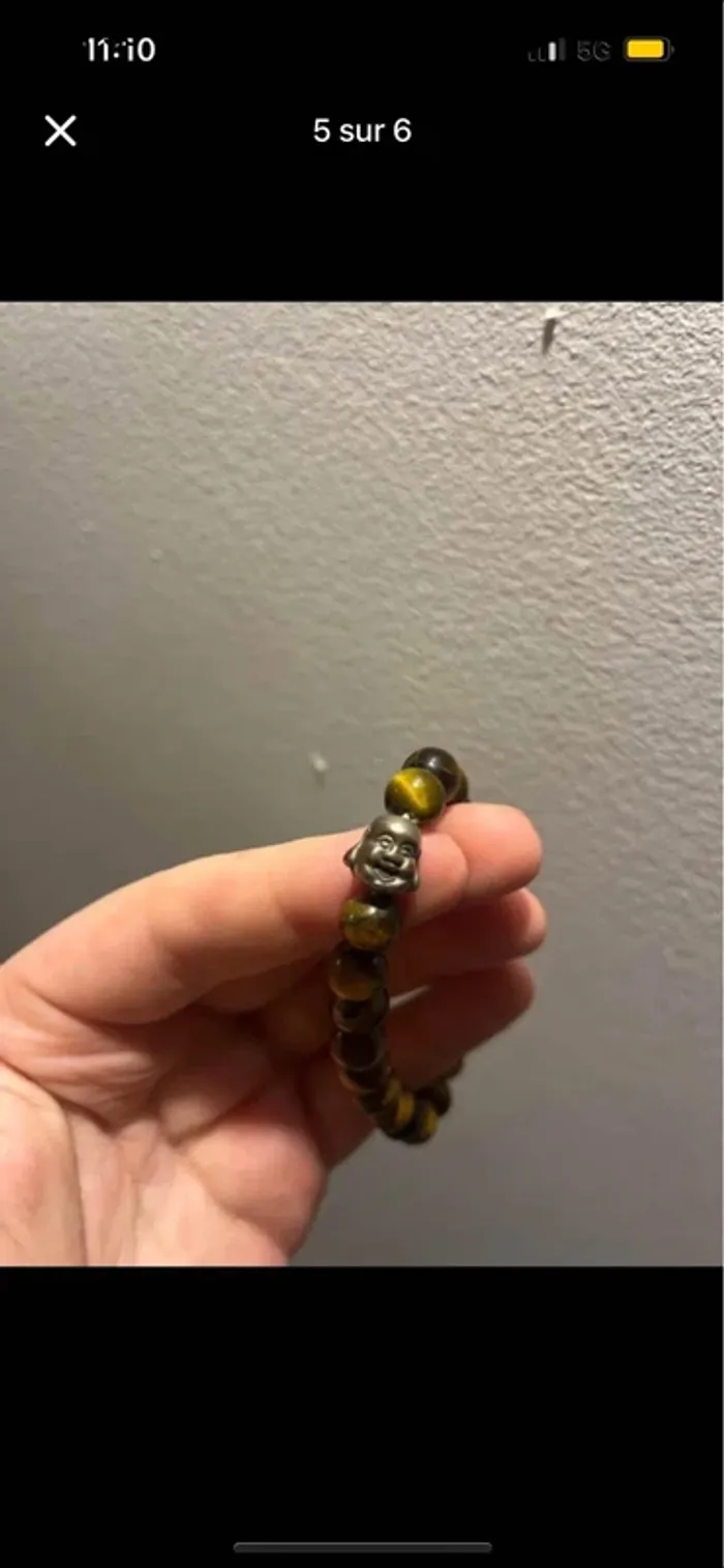 Bracelet oeil de tigre élastique - photo numéro 5