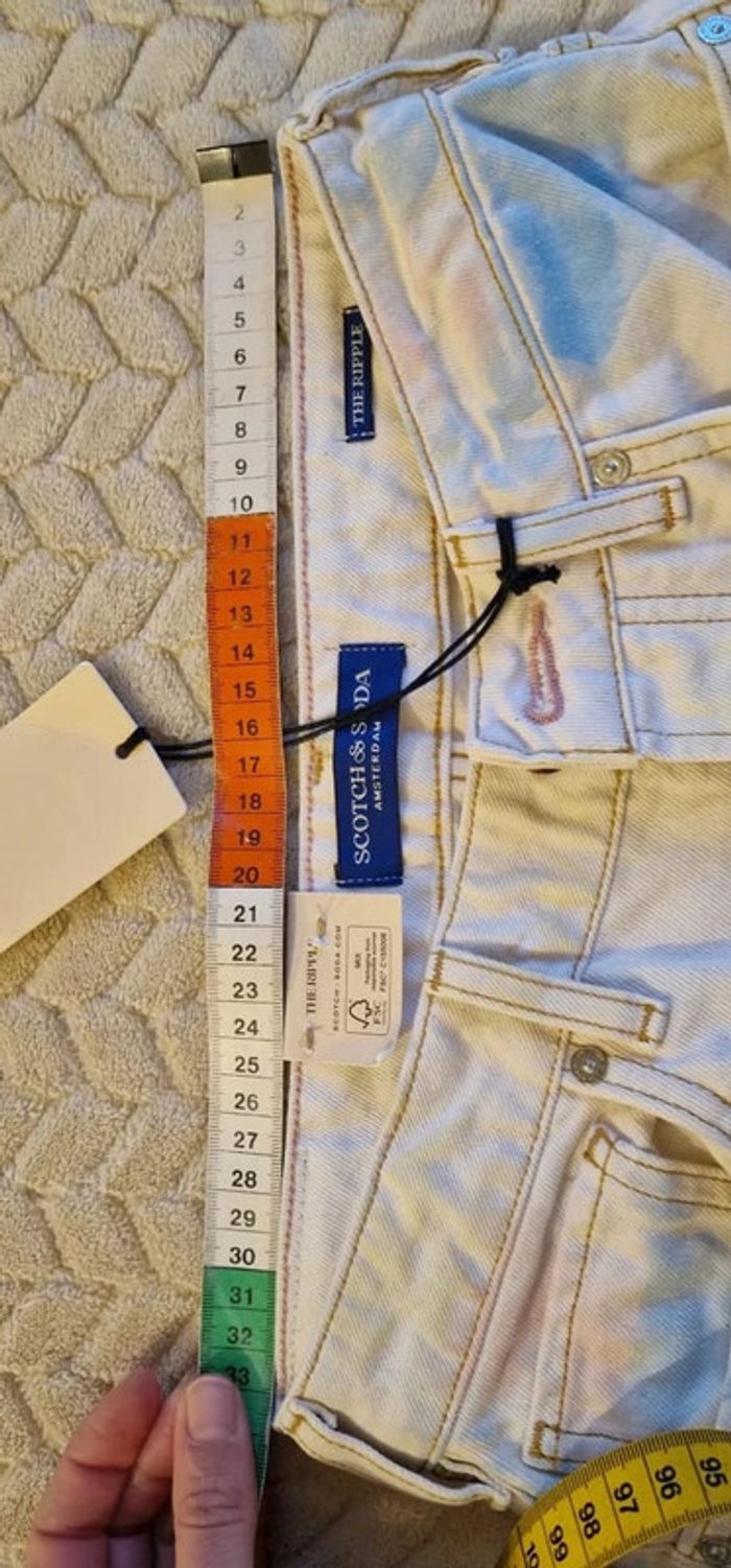 Jean Scotch & Soda droit taille haute blanc "the ripple" taille 26/32 - photo numéro 14