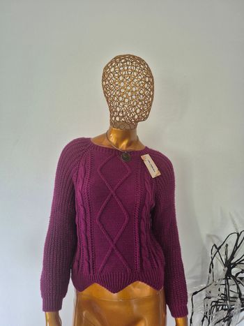 Pull Femme Violet En Maille Taille Unique