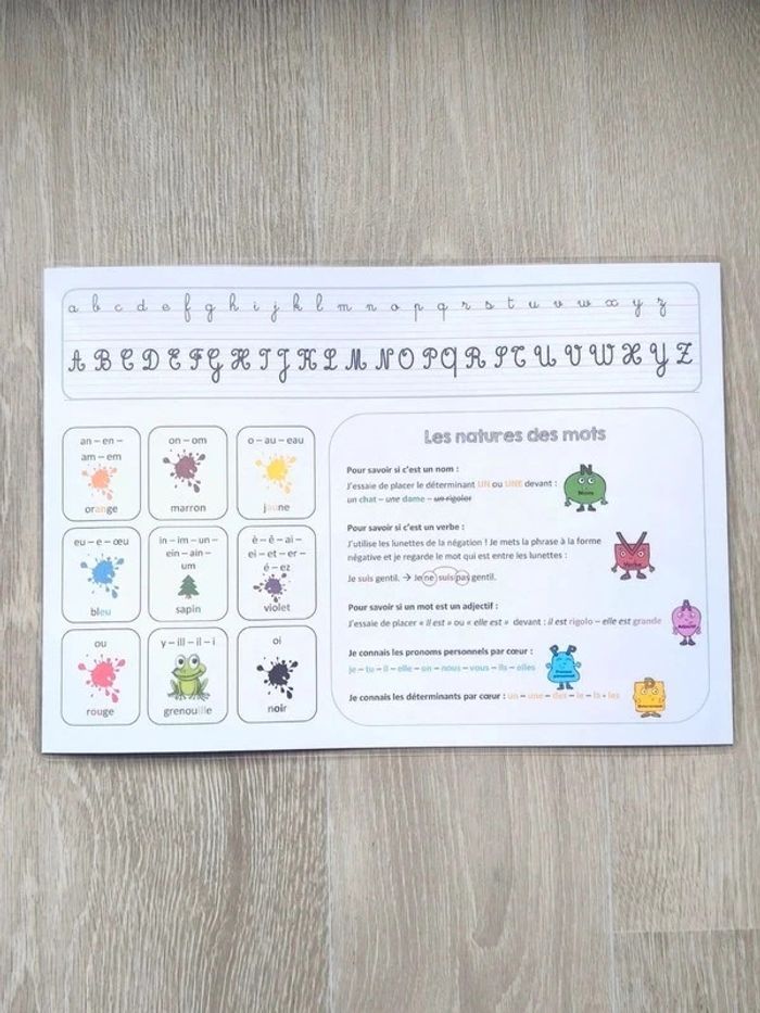 Sous mains enfant des outils indispensables Montessori A4 - photo numéro 2