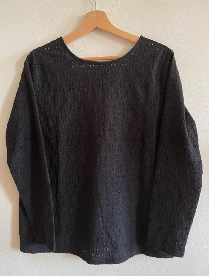 T-shirt de grossesse avec broderie anglaise, réversible - photo numéro 2