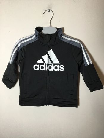 Veste de survêtement pour enfant Adidas noire taille 12mois 032
