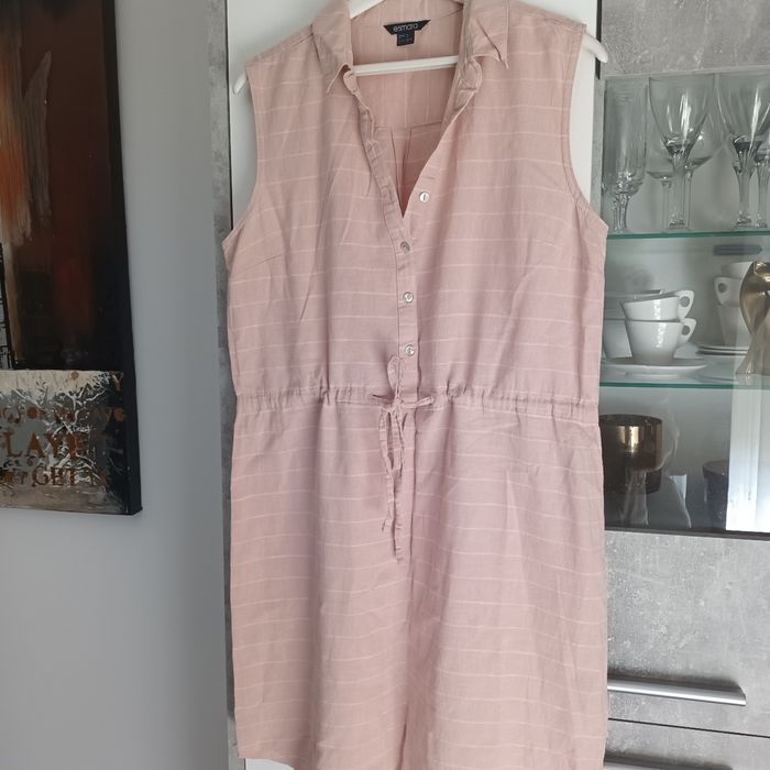 Jolie robe été T44 coton et lin non doublée