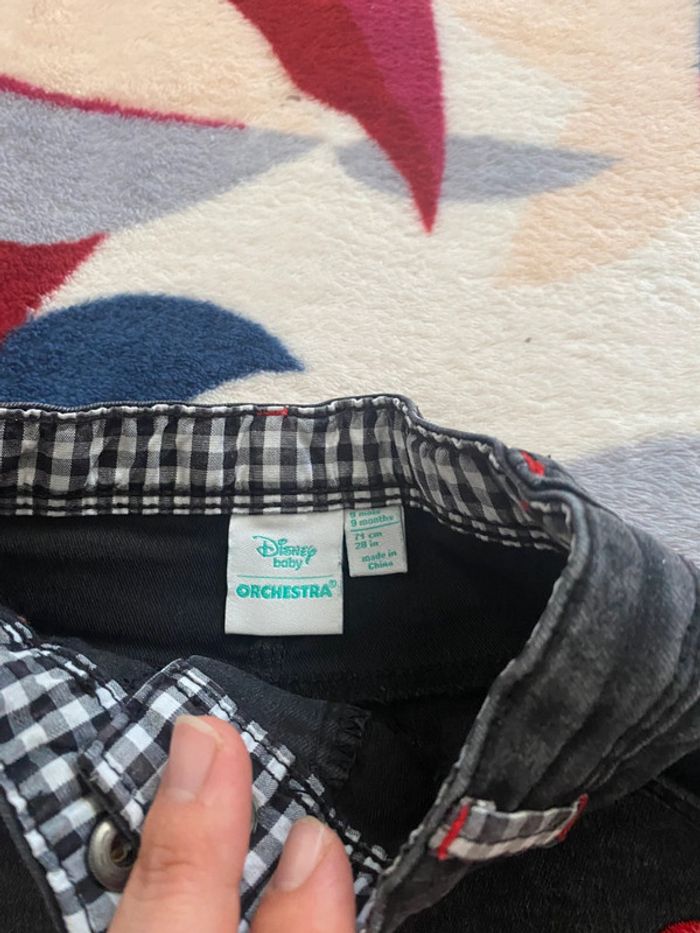 Pantalon jeans Disney 9 mois - photo numéro 2
