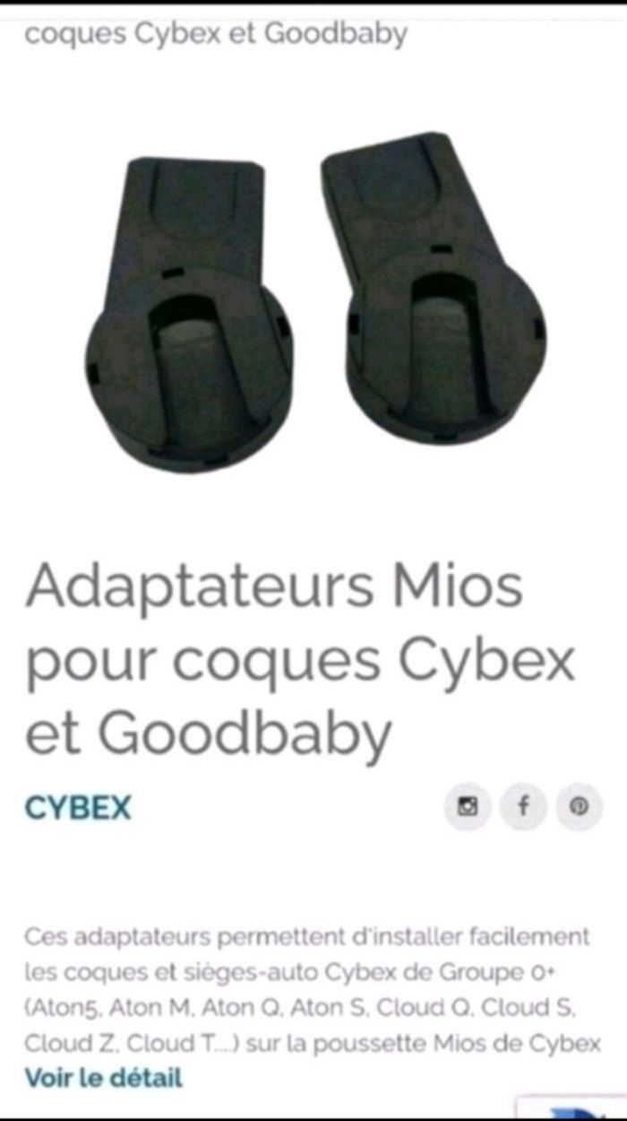 Adaptateur poussette Cybex Mios - photo numéro 3