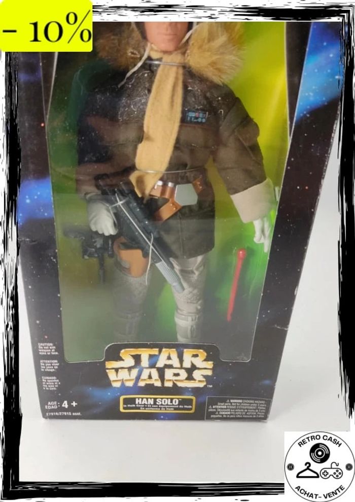Star Wars Action Collection Han Solo Hoth Gear 12 " Figurine 1997 Kenner 27916 - photo numéro 3
