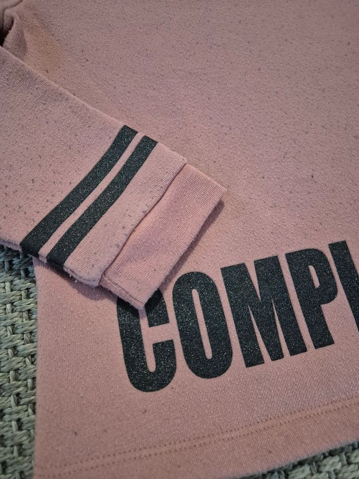 Sweet à  capuche "Complice" rose - 8 ans - photo numéro 3