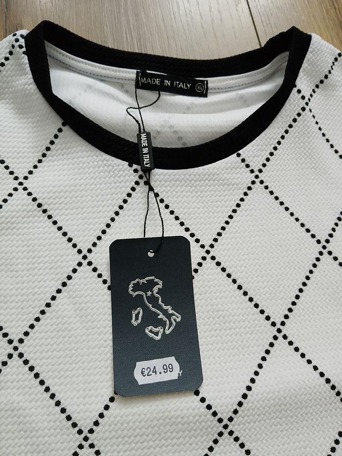 T-shirt blanc et noir pour homme manches courtes XL MTX - photo numéro 3