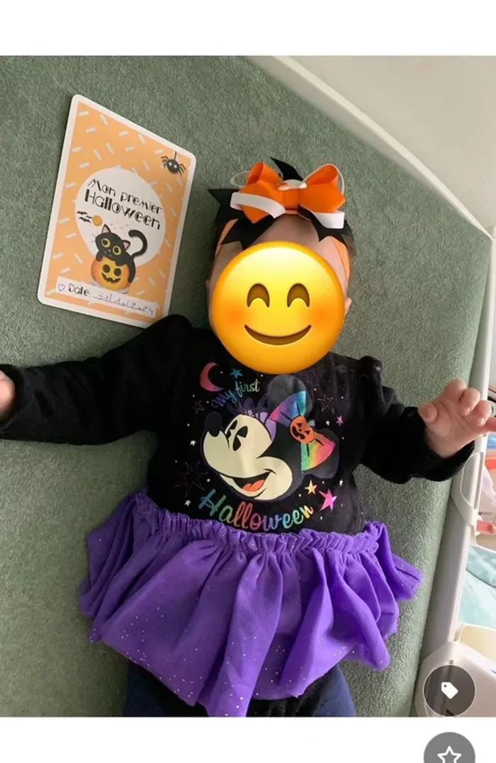 Robe tutu body Halloween Minnie 6 mois