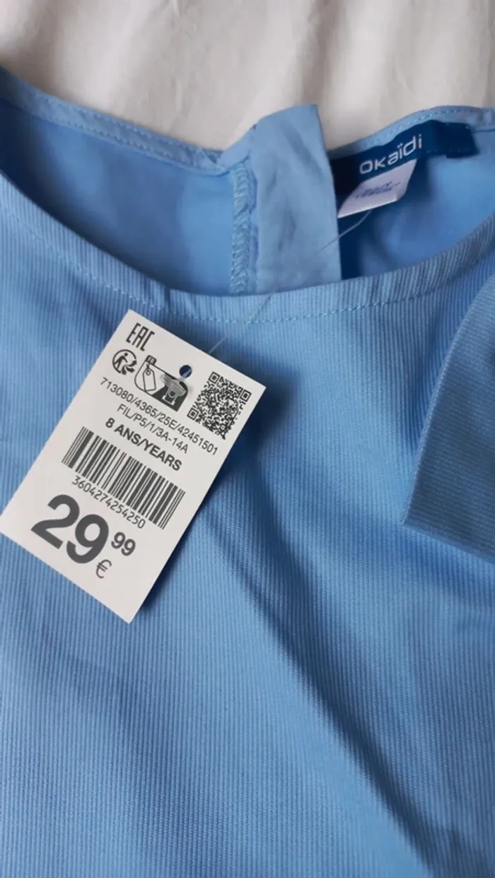 Robe bleue okaïdi t 8ans neuve - photo numéro 4