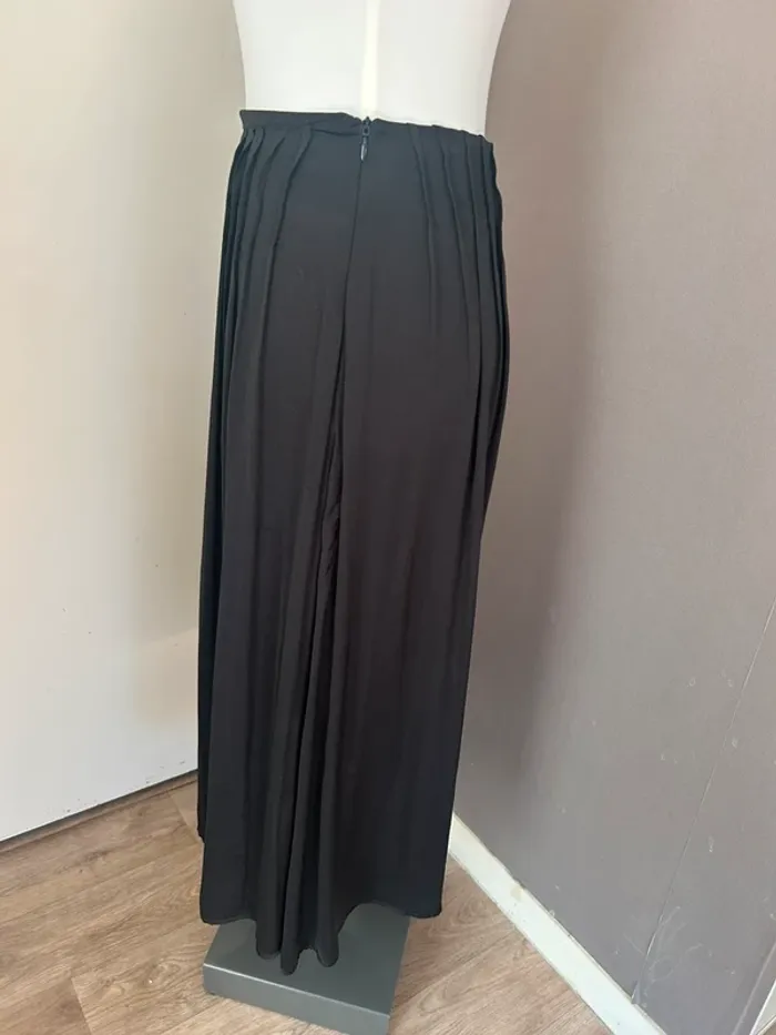 Monoprix, jupe longue noire satinée légère, fluide, taille - photo numéro 4