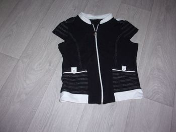 Veste sweat WLOO noir écritures blanches taille 40 TBE