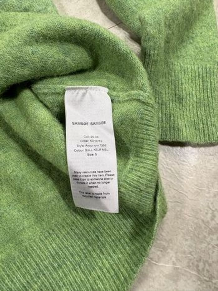 sweat/pull col rond à manches longues Samsøe Samsøe vert S laine - photo numéro 2