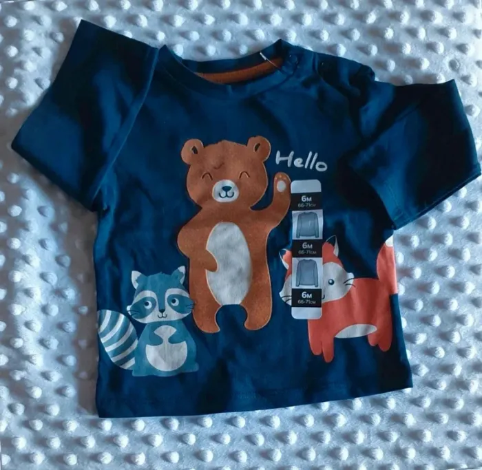 T-shirt manches longues animaux 6 mois In Extenso