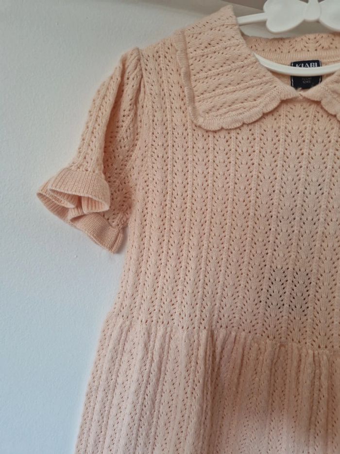 Robe tricot maille rose abricot 24mois neuve - photo numéro 8