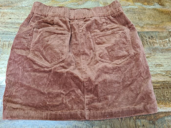 Jupe velour côtelé marron taille M 38 40 - photo numéro 2