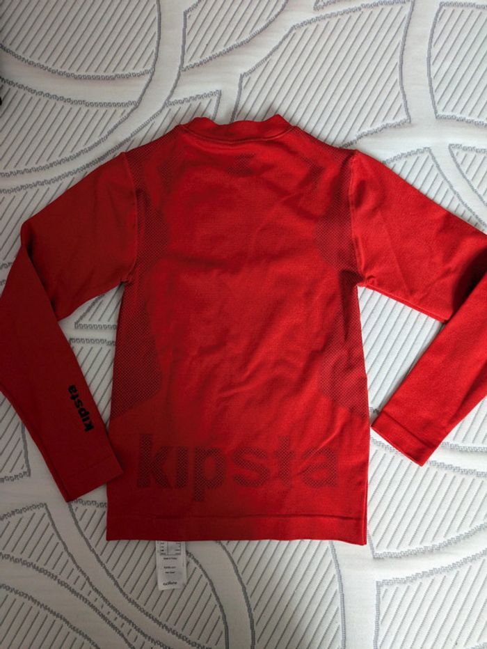 Tee shirt sous vêtement thermique kipsta 8 ans rouge - photo numéro 3