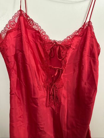 Nuisette dentelle rouge