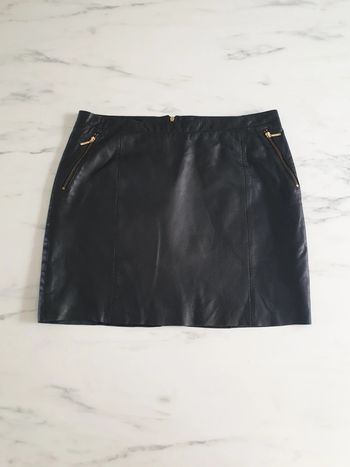 Mango mini jupe noir simili taille 40