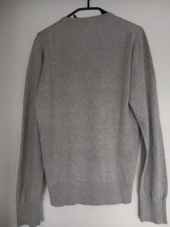 Pull gris col V Jules - photo numéro 5