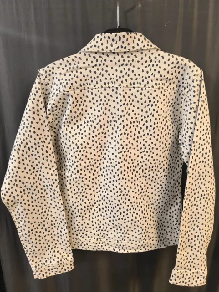 304497 veste en jean blanche a pois noir fille 16 ans ZEEMAN - photo numéro 2