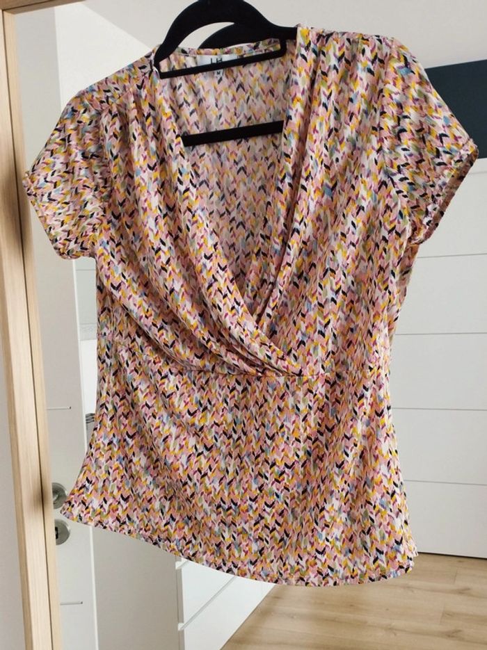 T-shirt manches courtes femme cache coeur multicolore taille M La Halle