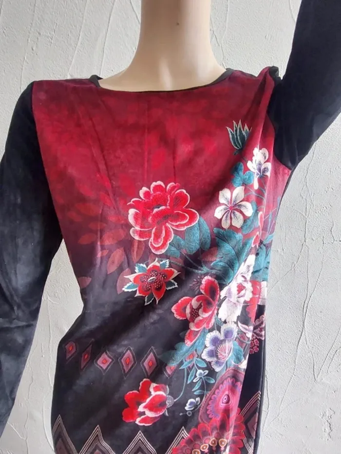 Robe imprimée florale originale Taille M/L - photo numéro 2