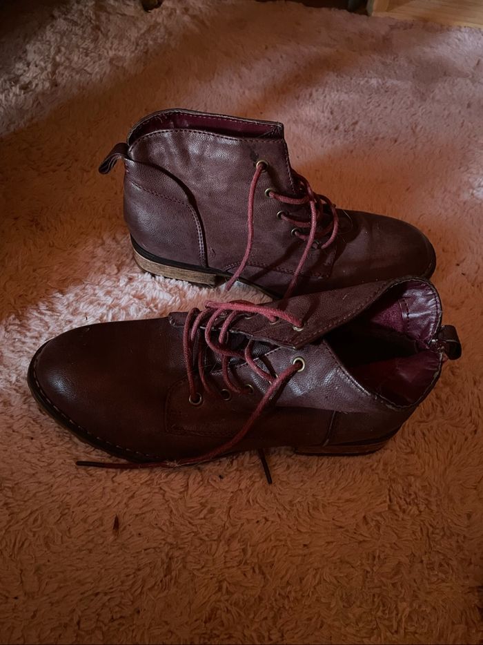 Bottines bordeaux - photo numéro 4