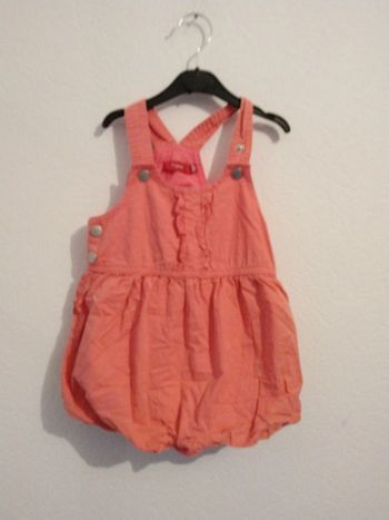 robe salopette corail tissaia fille 18 mois