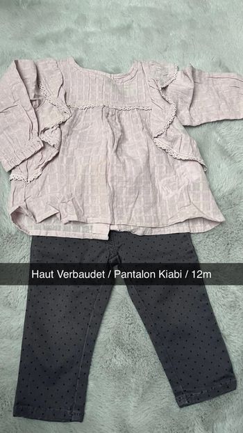 Ensemble 12m gris et mauve