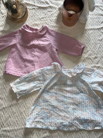 2 blouses Cyrillus 6 mois fille