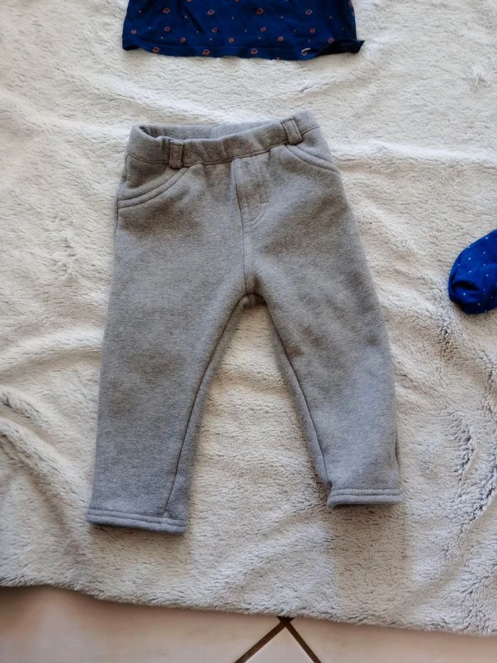 Ensemble haut bleu et pantalon gris c46 - photo numéro 2