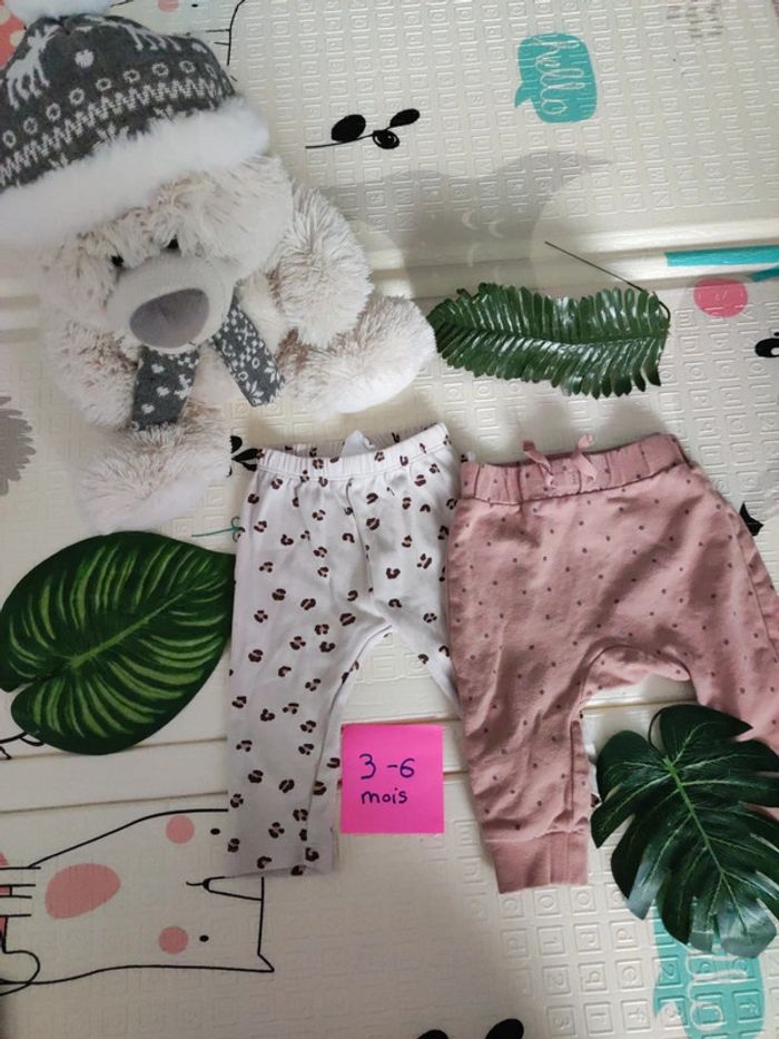 2 pantalons 3-6 mois fille