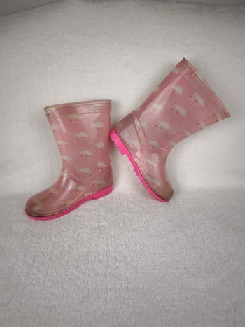 Botte de pluie Nuage Rose fille pointure 30