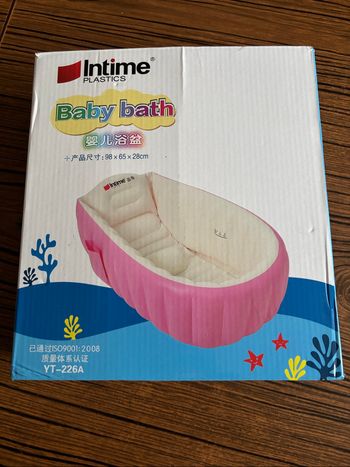 Baignoire Gonflable bleue pour Bébé de 1 à 3 ans