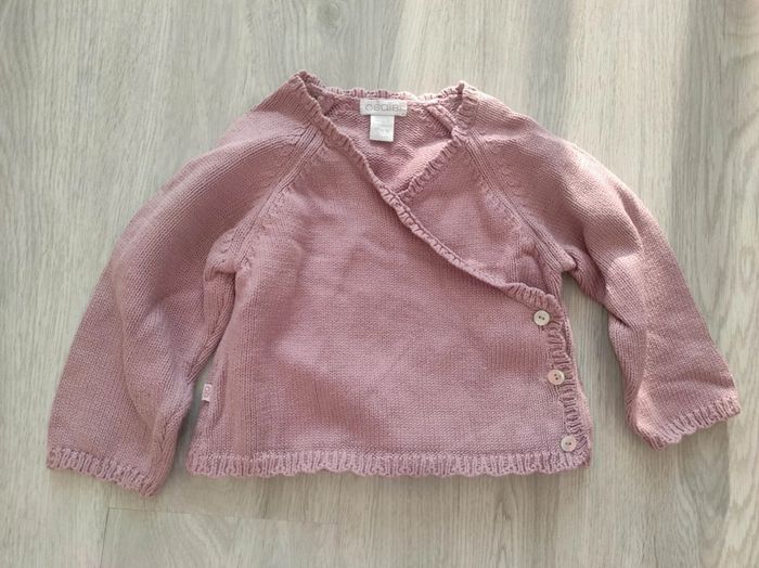 Gilet cache-coeur fille 12 mois