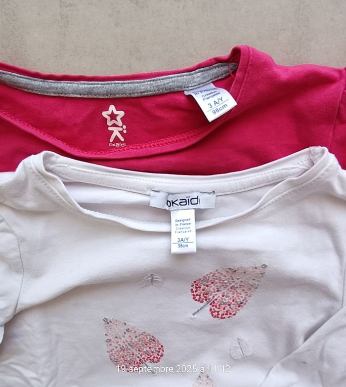Lot de 2 hauts manches longues fille - 3 ans - photo numéro 7