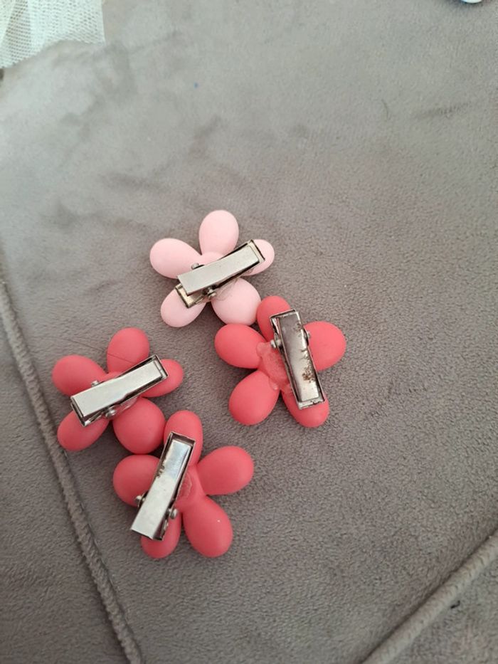 Lot de 4 pinces fleurs cheveux - photo numéro 2