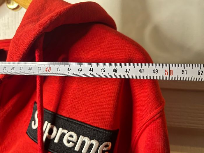 Sweat pull capuche Supreme rouge - Taille L - photo numéro 7