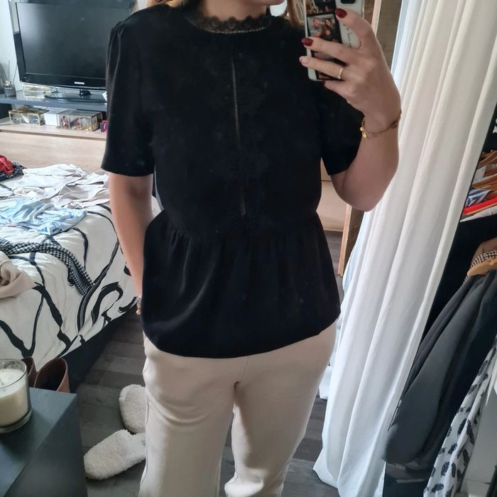 Blouse manches courtes dos nu 🖤 - photo numéro 4