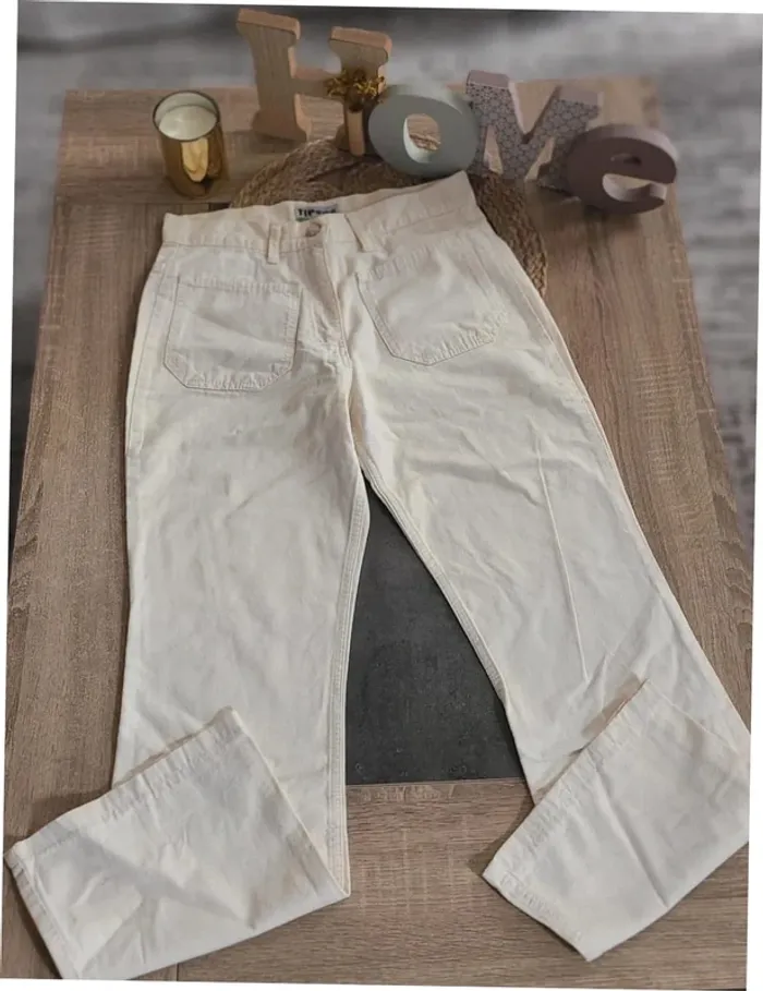 Pantalon crème taille M
