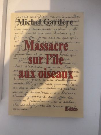 Massacre sur l’île aux oiseaux - Michel Gardere