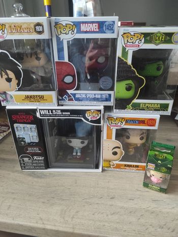 Lot de pop spiderman Inuyasha wicked stranger things dragon ball
