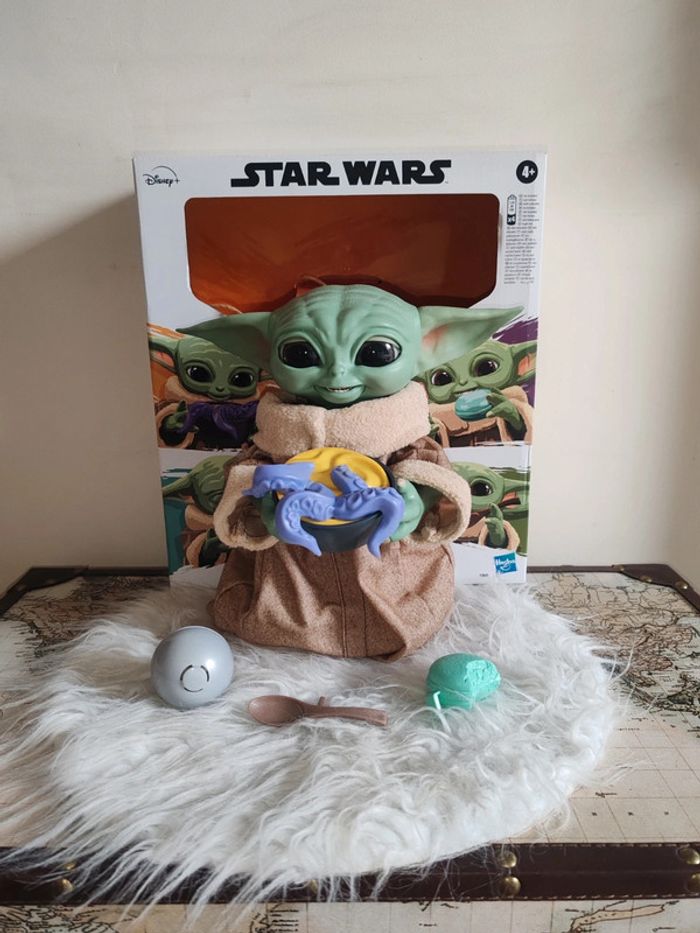 Star wars grogu animé et figurine Yoda - photo numéro 3