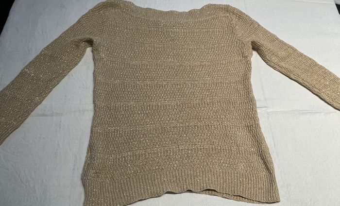 Pull en Lin Doré Enfant Ralph Lauren Taille P/P - photo numéro 2