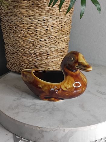 Cendrier canard céramique