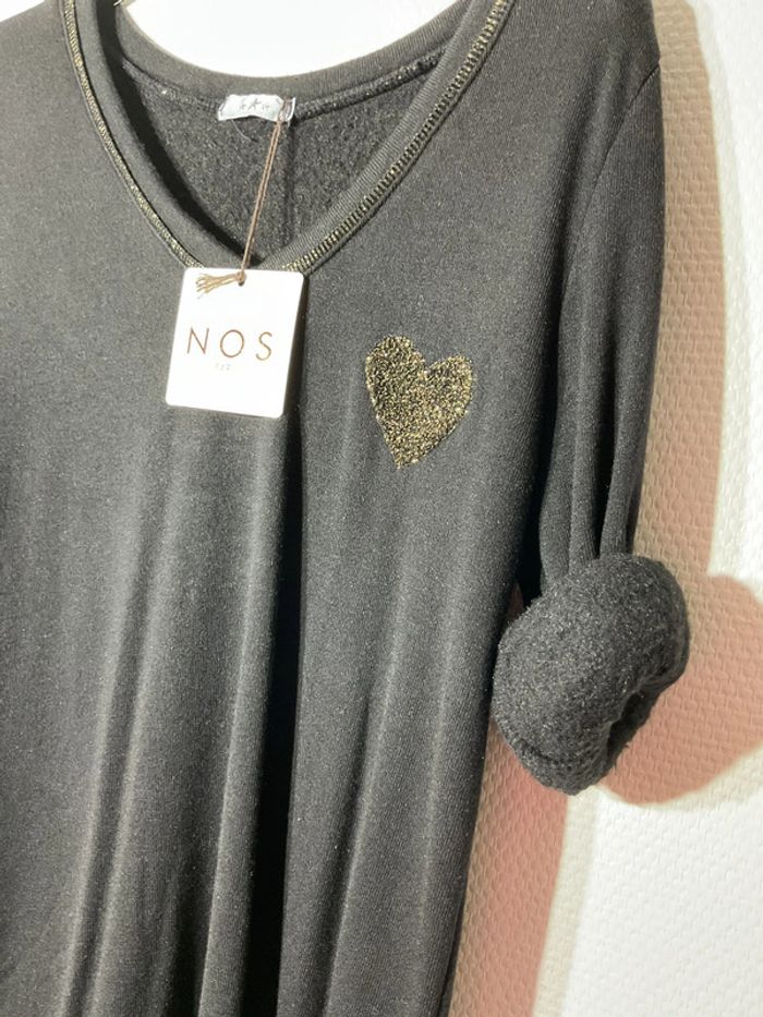 Pull molletonné « cœur » femme taille unique (36-40)- nos- neuf avec étiquette - photo numéro 2