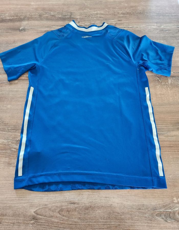 Maillot de foot excellent état Taille 11 / 12 ans bleu Adidas polyester - photo numéro 3