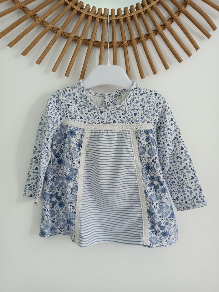 Tee-shirt ML Fleurie 12mois